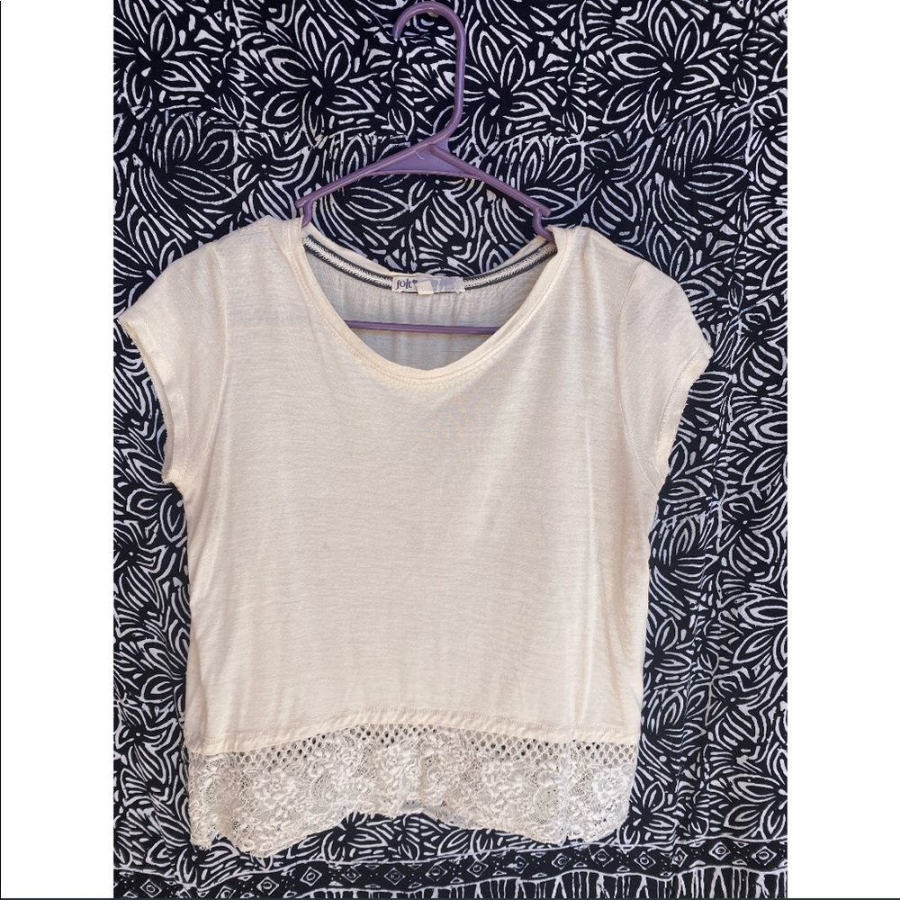 Jolt blouse with crochet detailing at bottom
